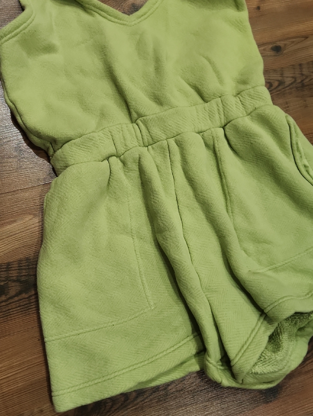 Free People FP Beach Free Est Oliver Terry Romper Boho Sporty Swim Green Medium - Picture 2 of 6